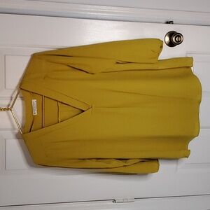 NEW Jon & Anna Contemporary Blouse. V Neck Sheer,3/4 Sleeve,Lightweight